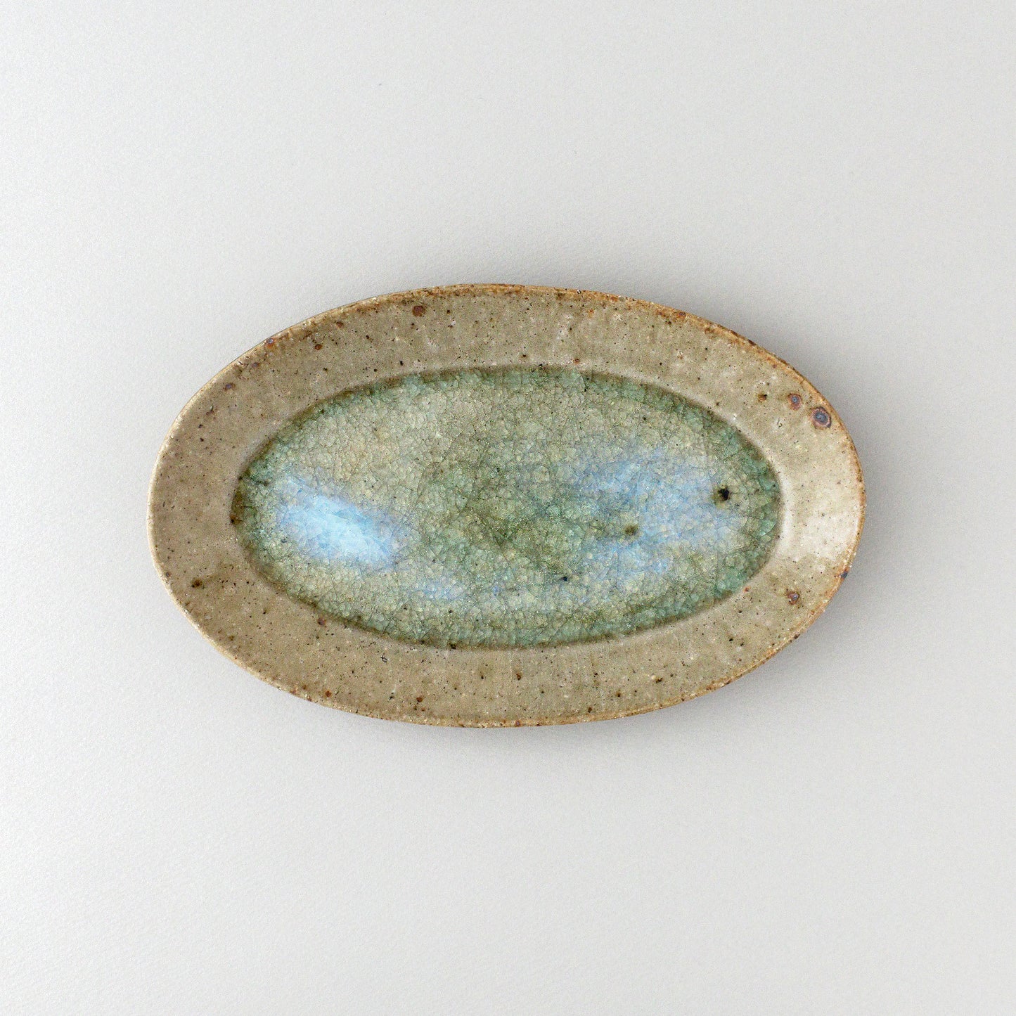 オーバル皿 中 青磁釉 #15