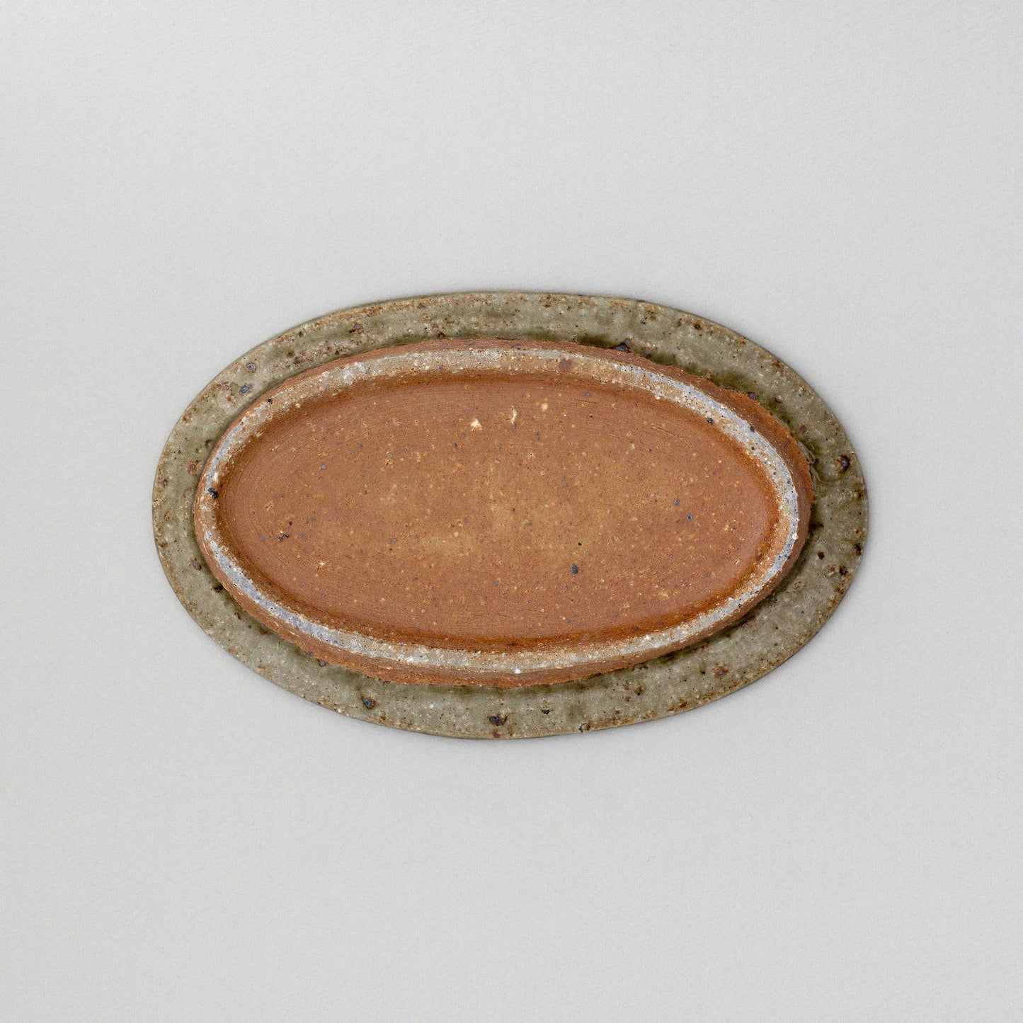 オーバル皿 中 青磁釉 #16