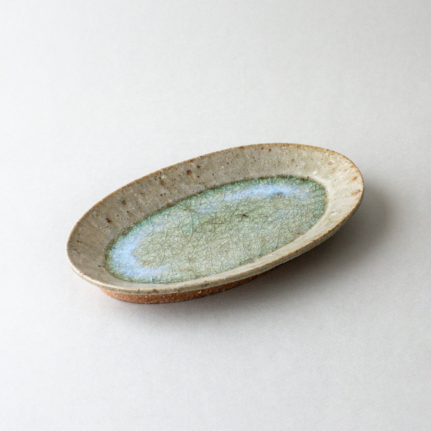 オーバル皿 中 青磁釉 #18