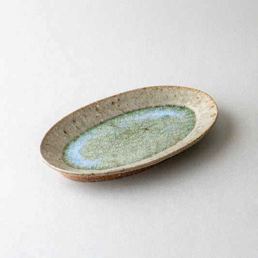 オーバル皿 中 青磁釉 #18