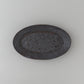 オーバル皿 中 黒釉 #1