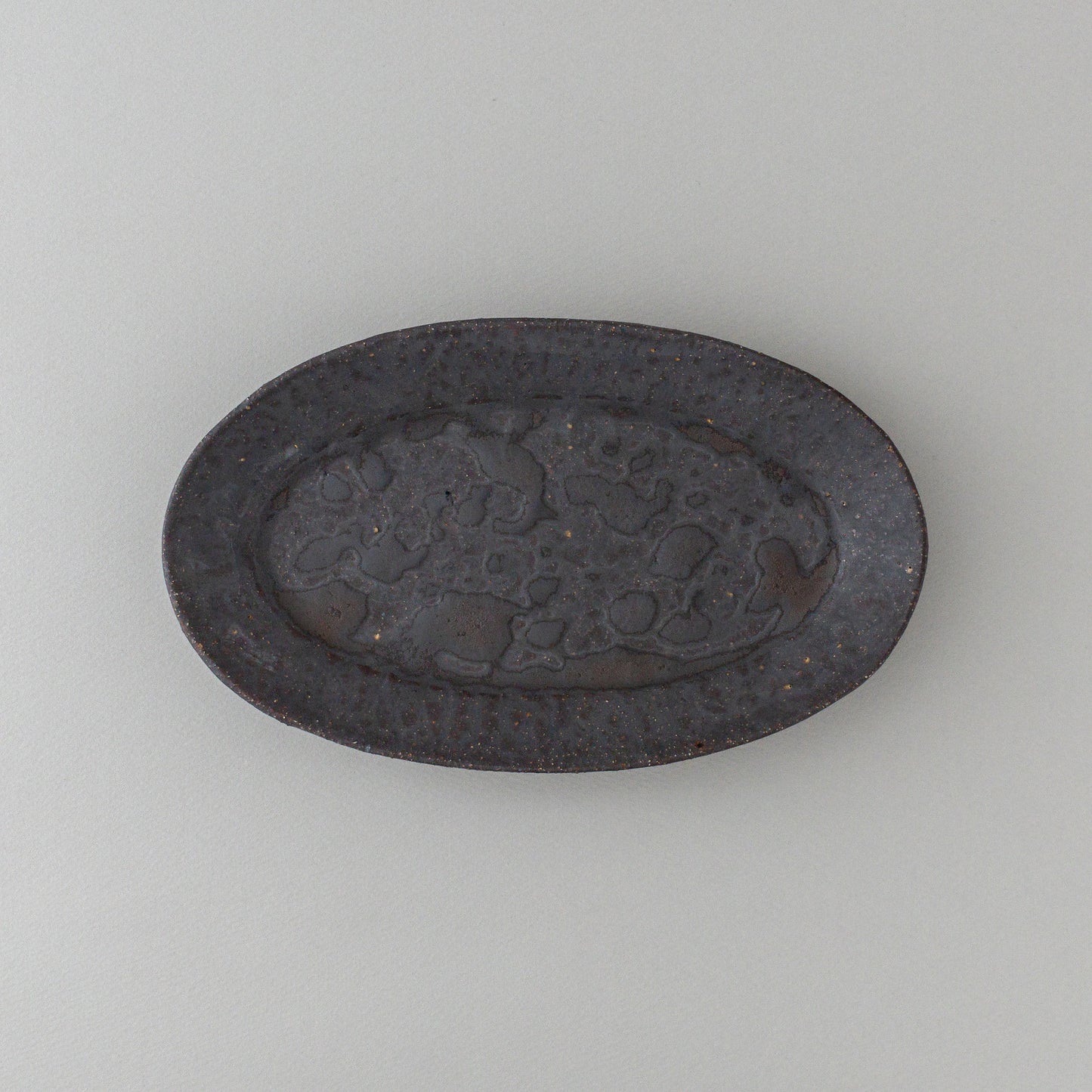 オーバル皿 中 黒釉 #2