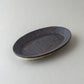 オーバル皿 中 黒釉 #4