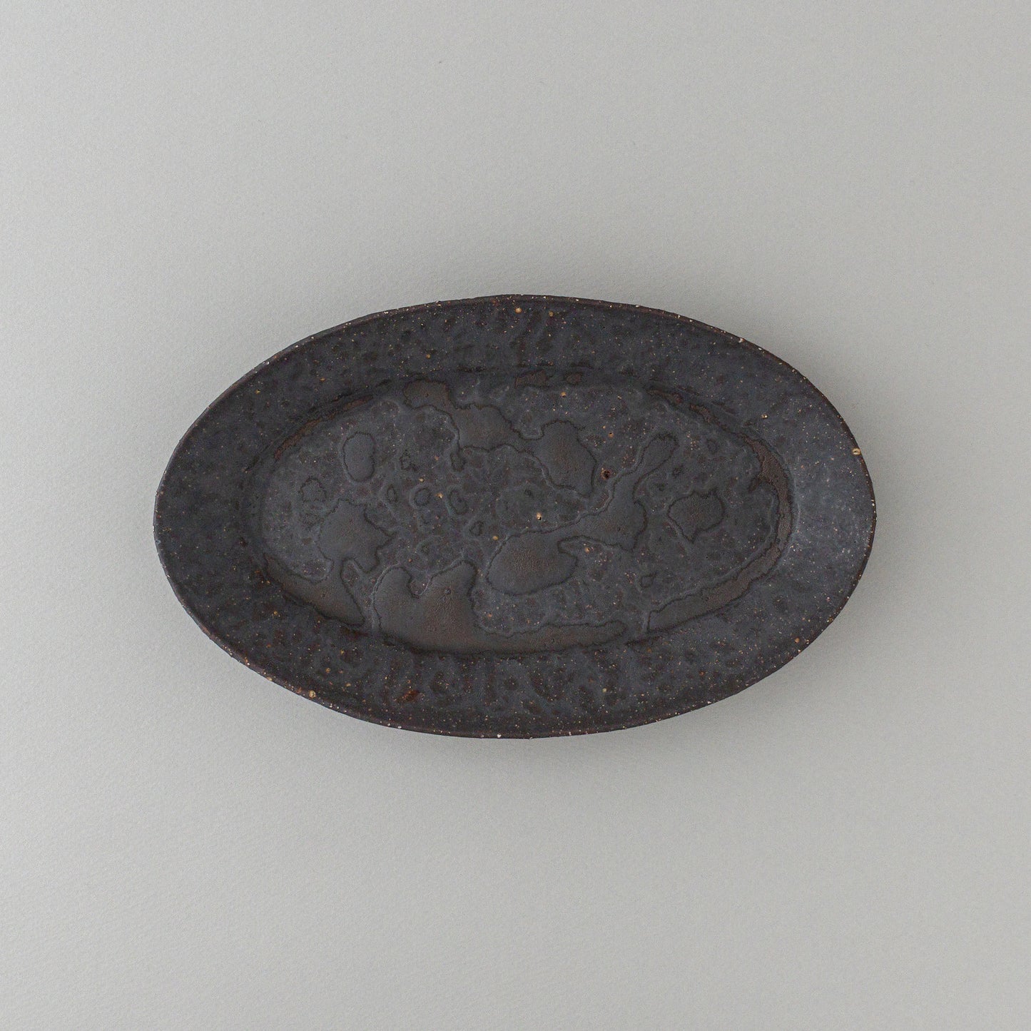 オーバル皿 中 黒釉 #6