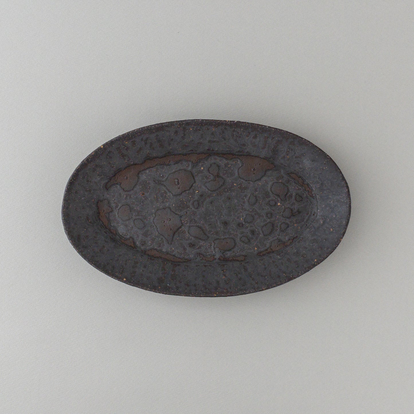 オーバル皿 中 黒釉 #7