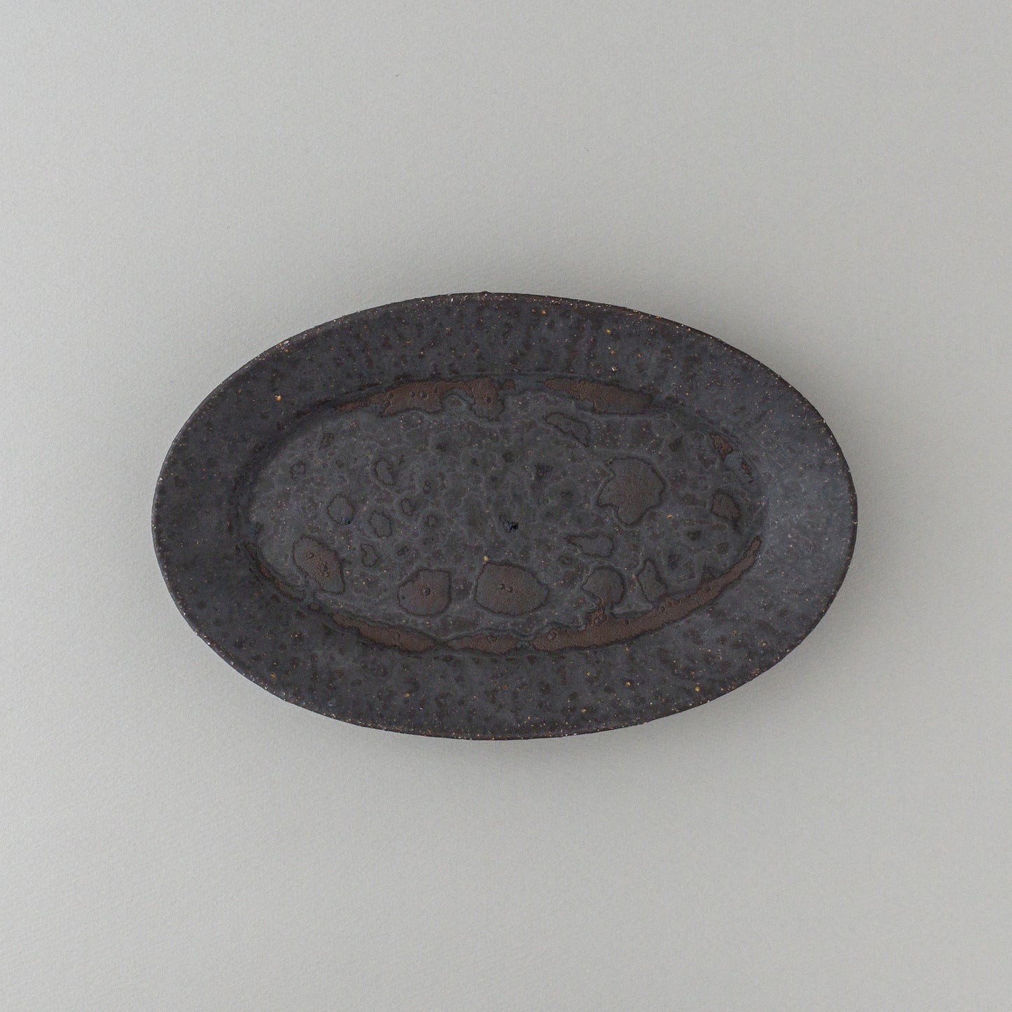 オーバル皿 中 黒釉 #9